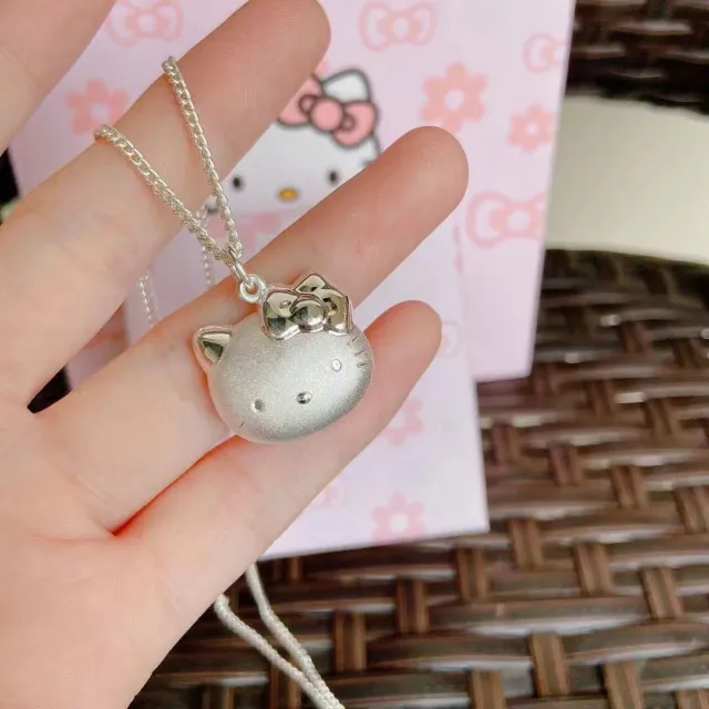 925 Sterling Silver Luxury Hello Kitty Necklace