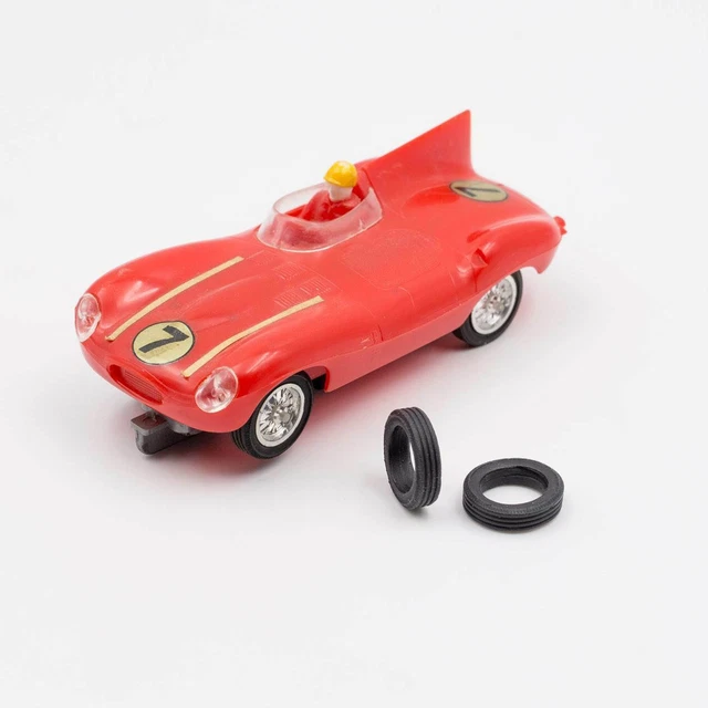 Pneus Dunlop Racing HP Pour Voiture Slot Ferrari Dino Cox 1:24 - Paire Pneus Arrière 6 Gommes