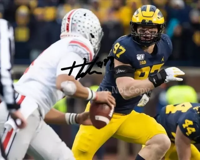 Aidan Hutchinson Signed Photo 8X10 Rp Autographed Aiden * Michigan Wolverines
