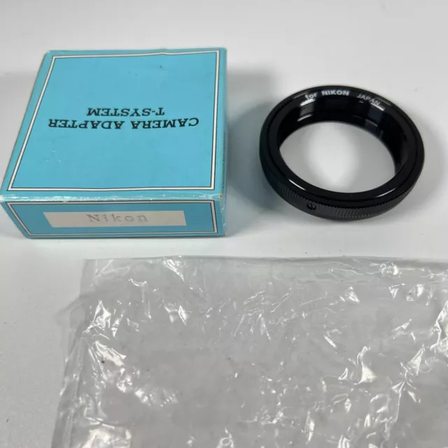 Anillo adaptador de cámara sistema T para lente Nikon SIN USAR BNiB
