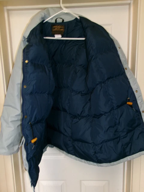 VTG 80S 90S EDDIE BAUER GOOSE DOWN COAT SzL PUFFER QUILTED USA MADE $99 ...