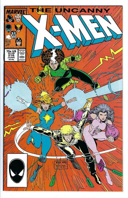 UNCANNY X MEN #218 NM Psylocke Dazzler Rogue :)