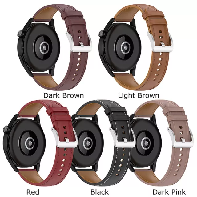 22MM Watch Strap Leather Strap Band Part for Samsung Watch 4 HUAWEI Watch GT3