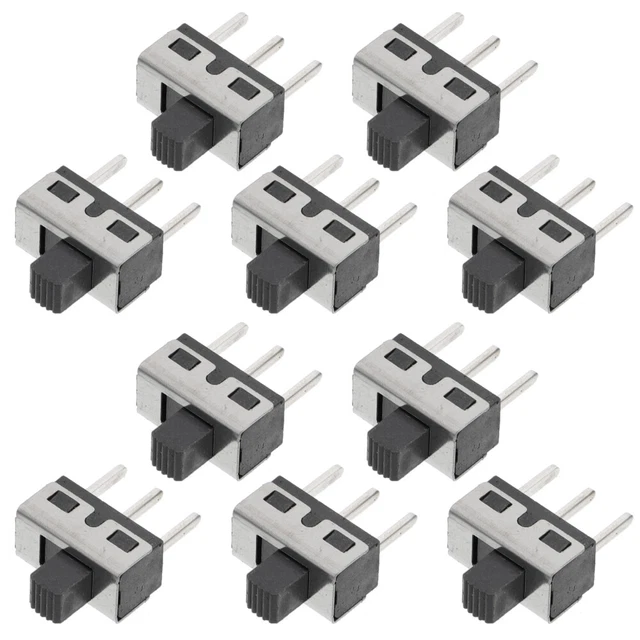 20 pz interruttori verticali in metallo interruttore corrente diapositiva audio 3 pin