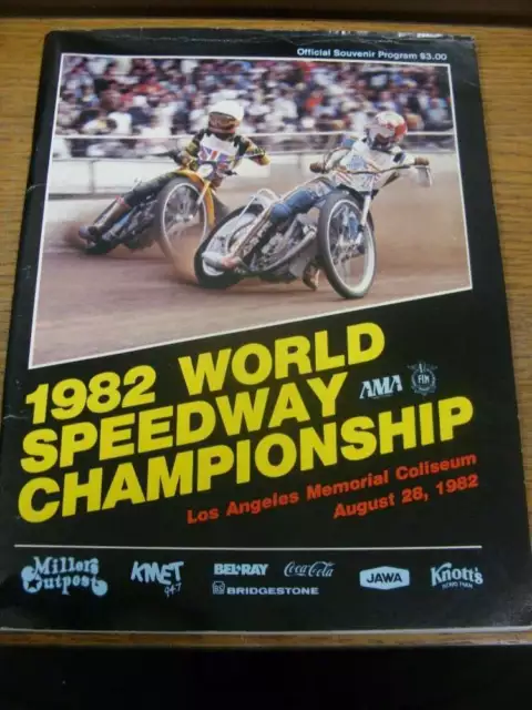 28/08/1982 Speedway Programme: World Championship Official Souvenir Programme -