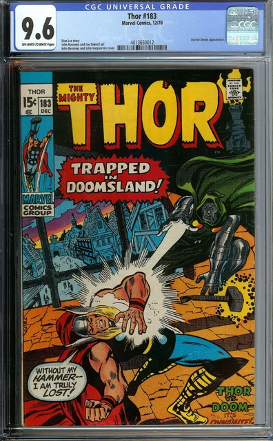 Thor #183 Cgc 9.6 Ow/Wh Pages // Doctor Doom App Marvel 1970