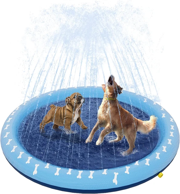 Piscina de remo Peteast para perros, piscina plegable para perros de 59/67 pulgadas, remo grueso y duradero