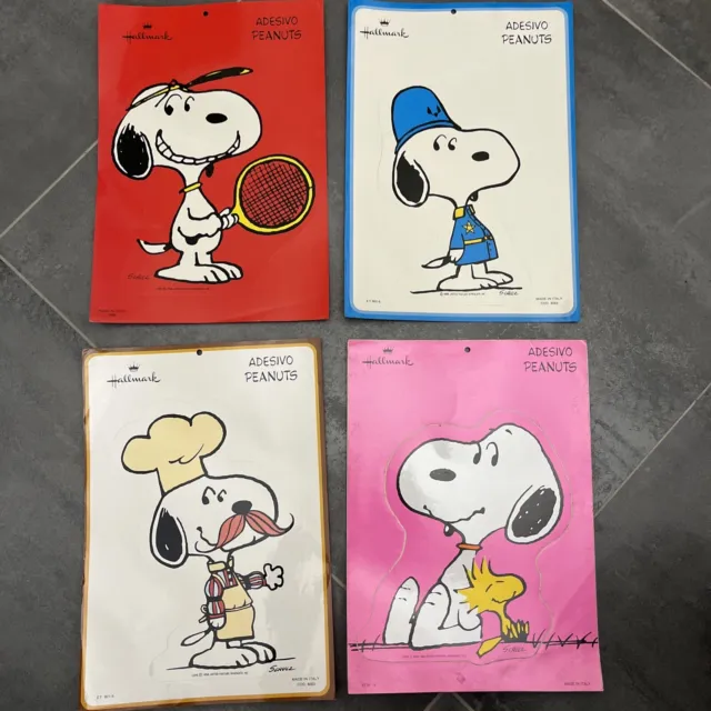 Snoopy Vintage Adesivi A4. Fondo Di Magazzino. Lotto