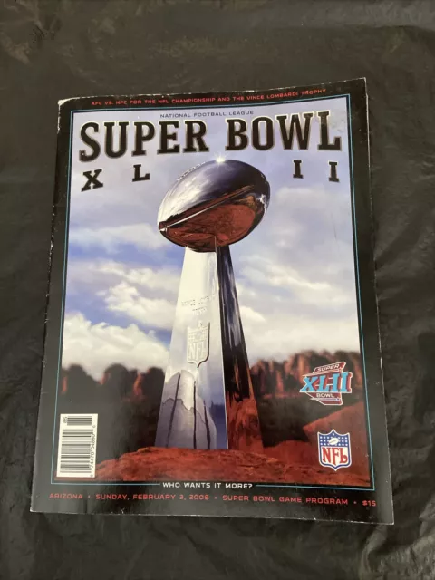 Super Bowl XLII Program 2/03/08 Patriots Vs Giants Brady Vs Manning