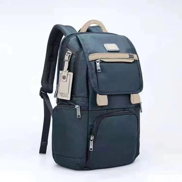 Tumi Alpha 3 Reflective Flap back Backpack Business Casual Nylon/leather Black