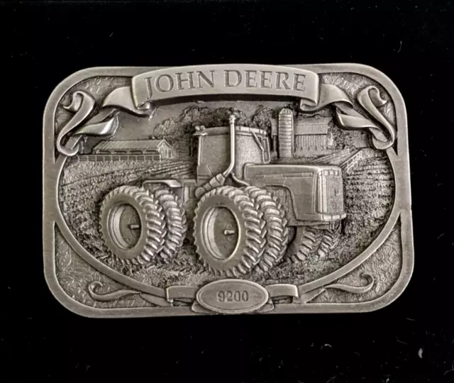 John Deere 9200 4WD Tractor Pewter Belt Buckle, 1999 Limited 1 of 5,000 USA