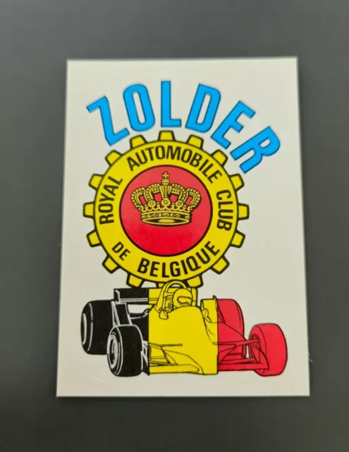 1980 Panini Formula 1 F1 Zolder Royal Automobile Club Belgium GP Logo Sticker