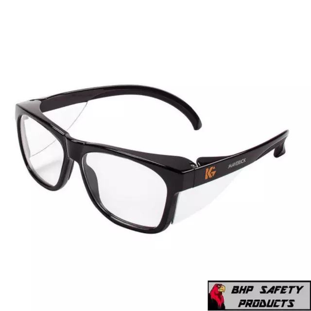 KleenGuard 49309 Maverick Black Frame Clear Anti Fog Lens Safety Glasses 1/Pair