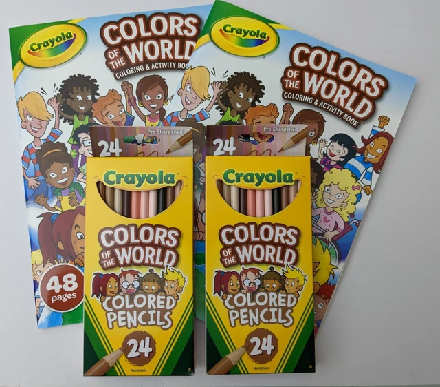 CRAYOLA COLORS OF the World Pencils 2 boxes Pre Sharpened with 2