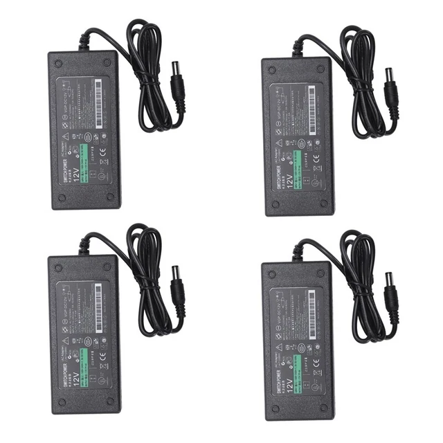 4x 72 Watts 12V 6A 5.5x2.5mm AC/DC Power Supply Adapter Perfect for LEE1K9