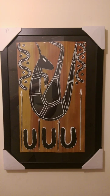 INDIGENOUS ARTIST &JUDDA& Aboriginal Art Dot Painting on Canvas Signed ...