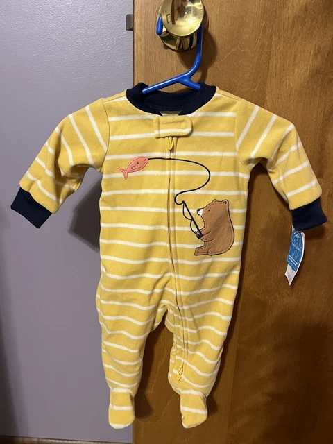 NWT Carters 2-Way Zip Fleece Sleeper, Size 3 Months