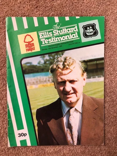 PLYMOUTH ARGYLE v NOTTINGHAM FOREST 1979 ELLIS STUTTARD TESTIMONIAL PROGRAMME