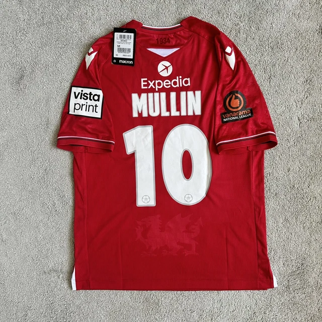 BNWT AUTHENTIC WREXHAM AFC 2022/2023 Home Shirt MULLIN 10 Medium Mens