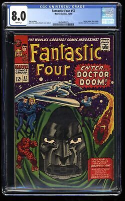 Fantastic Four #57 CGC VF 8.0 Doctor Doom Silver Surfer Appearances! Marvel 1966