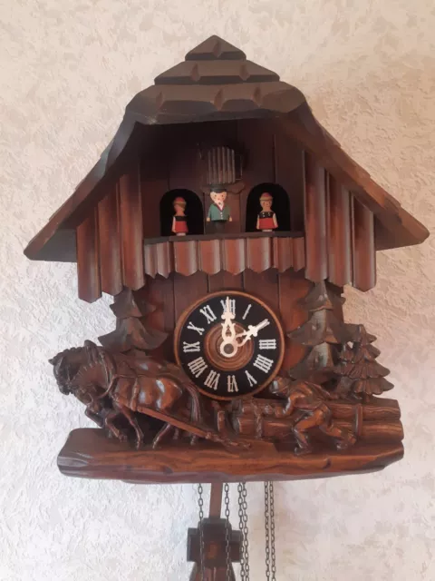 Regula cuckoo clock movement, Made In West Germany (QM1884288, 1892176), 8 Day.