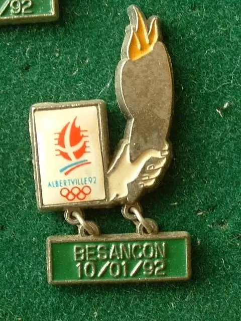 Pin's J.o Albertville 92 - Parcour De La Flamme - Besancon