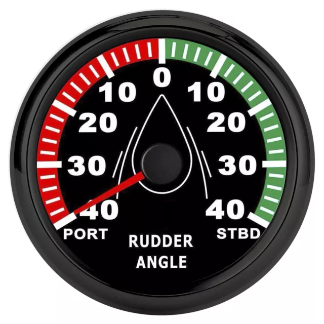 Hot 85mm Boat Rudder Angle Meter IP67 Waterproof MultiColor Backlit 932V Directi