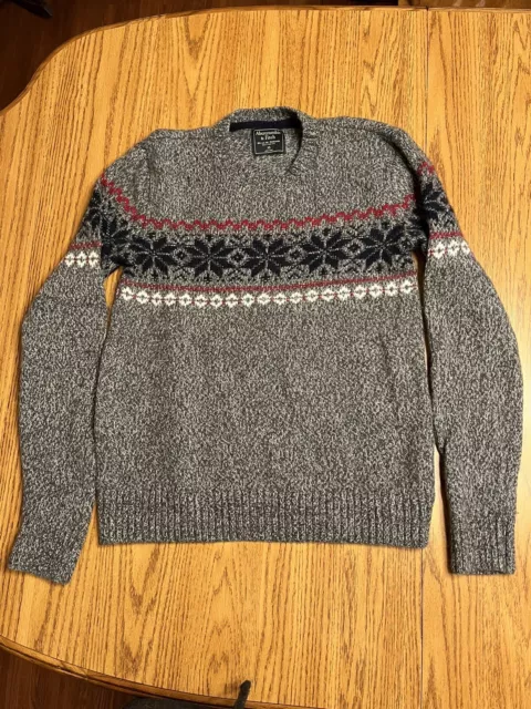 VTG Abercrombie & Fitch Sweater Men's Size XS Soft Wool Blend Outdoorsy EUC