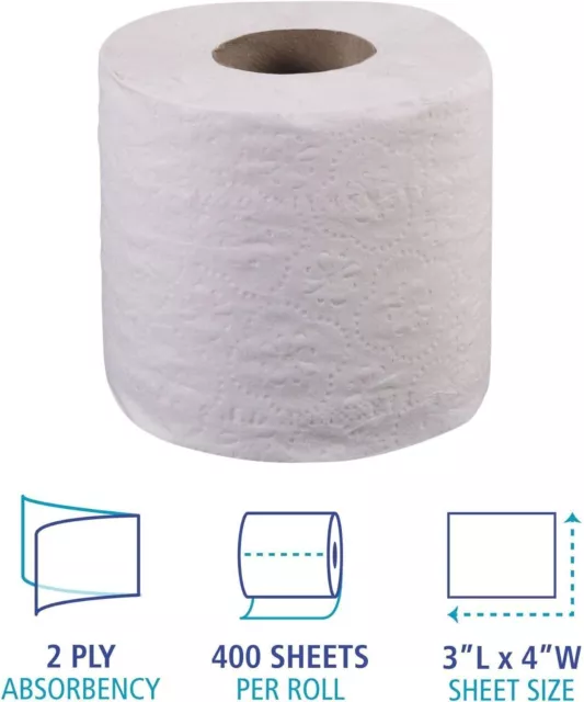 BOARDWALK B6144 2-PLY Septic Safe Toilet Tissue - White (96/Carton) 1 ...