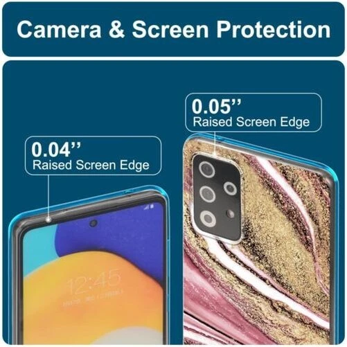 Coque pour Samsung Galaxy A53 5G Étui Marbre Téléphone Portable en Silicone Slim 3