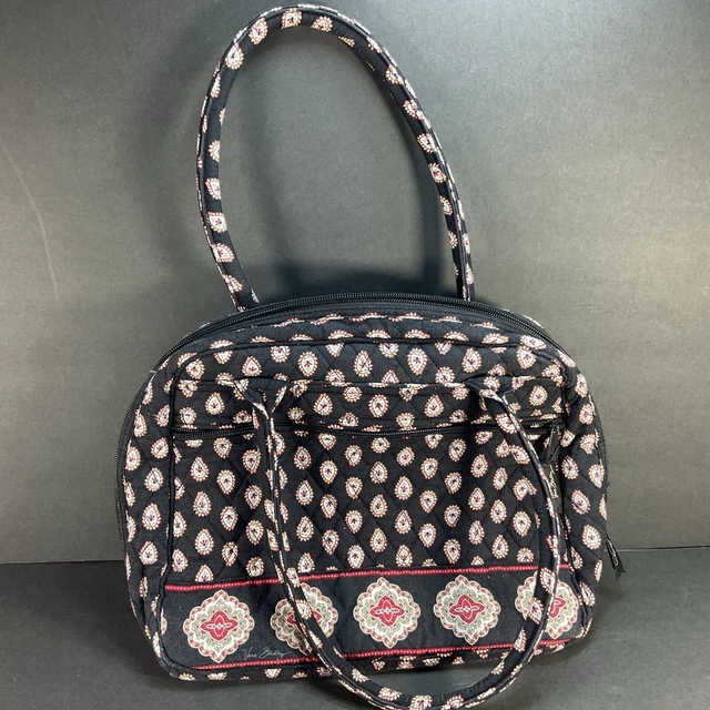 Vera Bradley Classic Shoulder Bag Tote Retired 2006-2008 Black Paisley