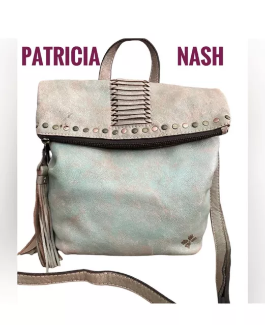 Patricia Nash Luzille leather convertible tote/backpack/crossbody distressed bag