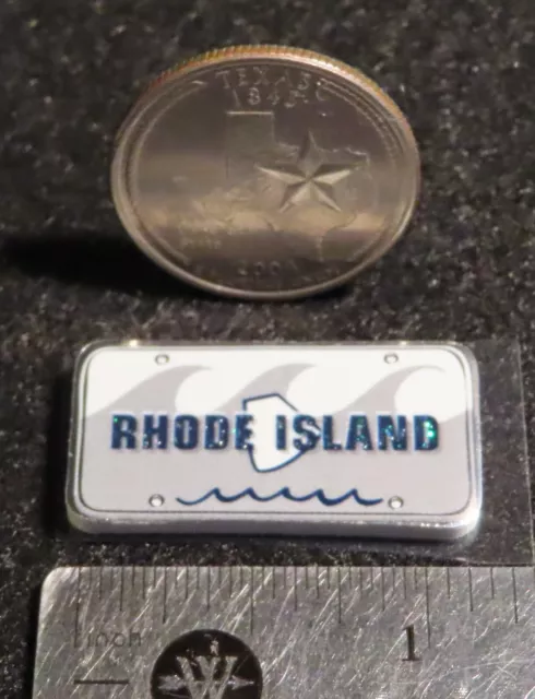 Rhode Island License Plate Paper on Foam Sticker Wall Auto Decor 1:12 Miniature