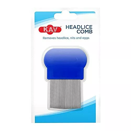Reusable Head Lice Comb Double Side Plastic Hair Comb Metal Teeth for Thick Hair