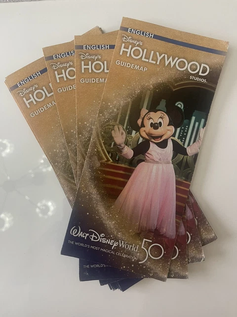 WALT DISNEY WORLD Hollywood Studios Park Map Guide 50th Anniversary 2022 Florida $1.87 - PicClick