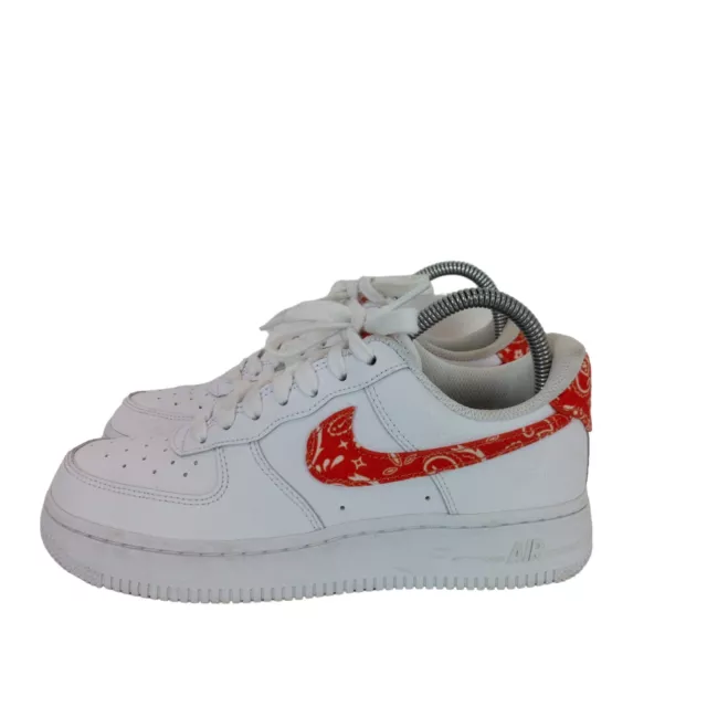 SCARPE DA GINNASTICA basse Nike Air Force 1 bianche arancio
