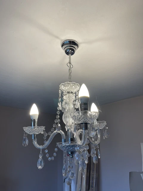 Ceiling 3 light Chandelier - Silver