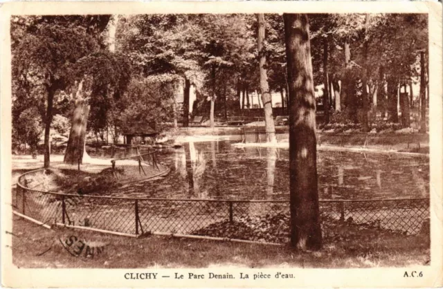 CPA Clichy Le Parc Denain La Piece d'eau (1311894)