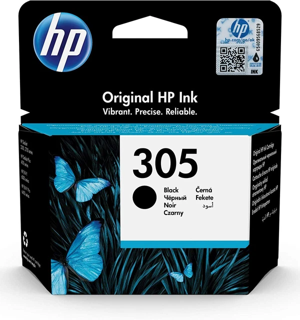 HP 305 Nero, 3YM61AE, Cartuccia Originale HP, Compatibile Con Stampanti HP Deskj