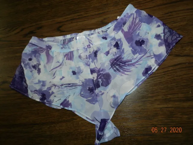 Purple Sheer Size Small Ruffled/lace trim Tap Panties VTG