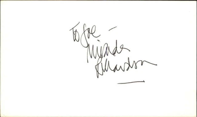 MIRANDA RICHARDSON THE CRYING GAME Signed 3"x5" Index Card