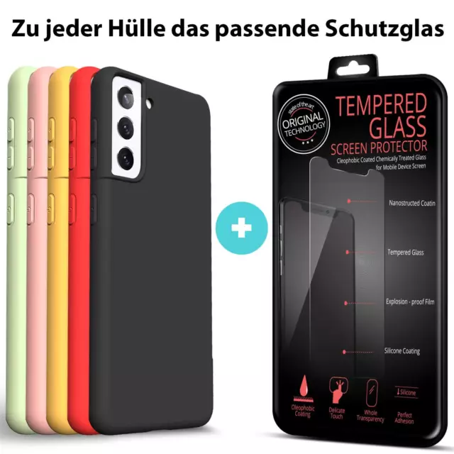 Schutzhülle Panzer Folie für Samsung Galaxy Handy Hülle Silikon 360 Grad Schutz 3