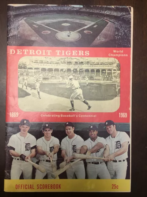 World Champions 1969 Detroit Tigers  vs Oakland  Official Scorebook