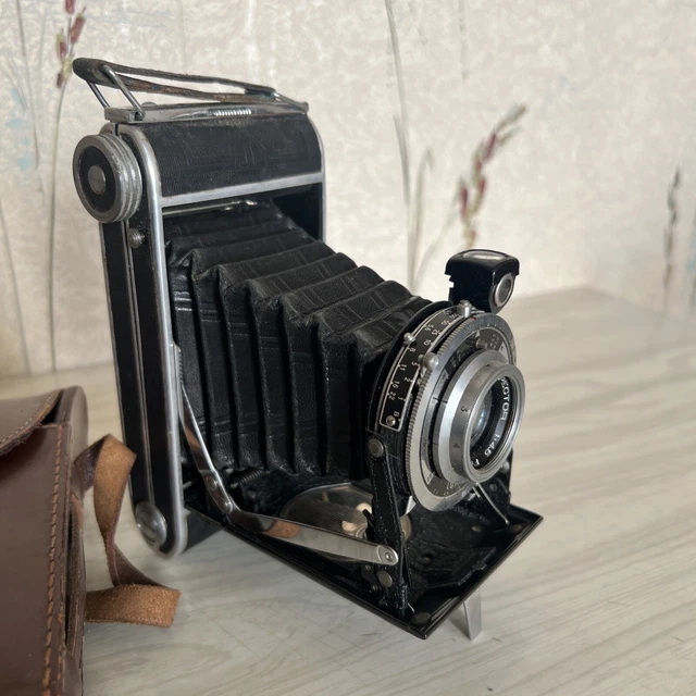 Ancien Appareil Photo PHOTO-PLAIT Paris Avec étui Cuir, Vintage