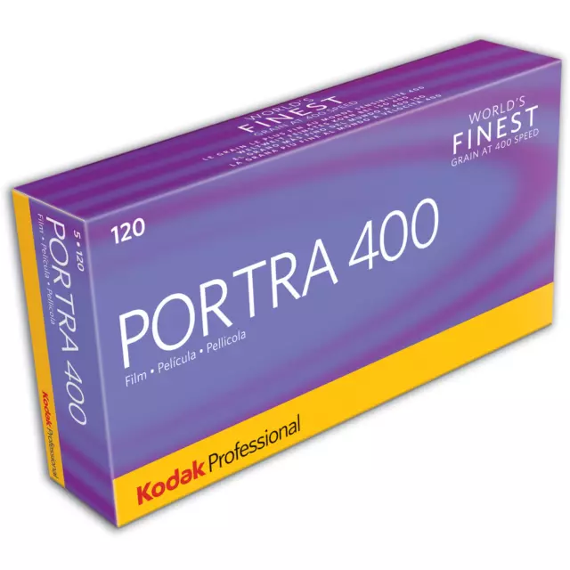 Kodak Professional Portra 400 Color Negative Film (120 Roll Film, 5 rolls)