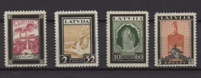 S45912 Latvia Lettland 1933 Mvlh Flugpost Orden 4v Y & T 21/24