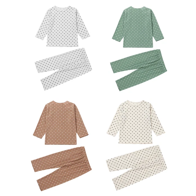 Top a pois stampa a pois bambina bambina + set outfit abiti casual loungewear