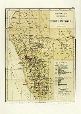 Wirtschaftliche Möglichkeiten in Deutsch Südwestafrika Kapland Kolonialatlas 121