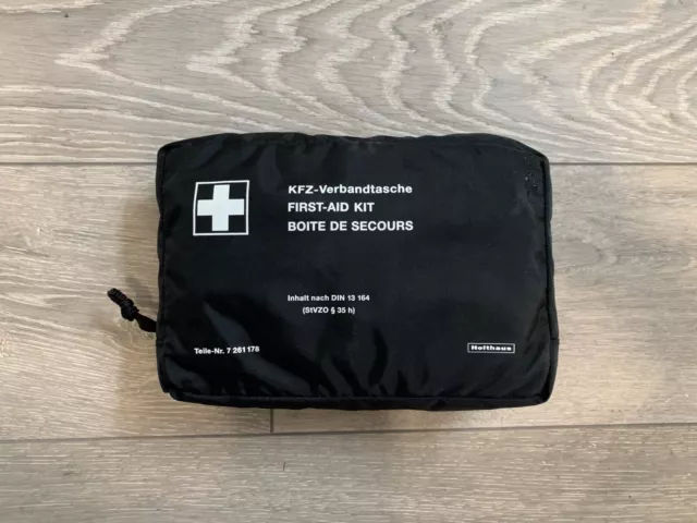 BMW Genuine Emergency First Aid Travel Kit+Black Storage Pouch/Bag 71107263439
