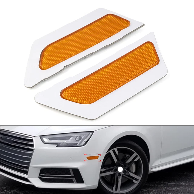 Riflettore paraurti anteriore luce di segnalazione laterale gialla per Audi A4 B9 2017-19